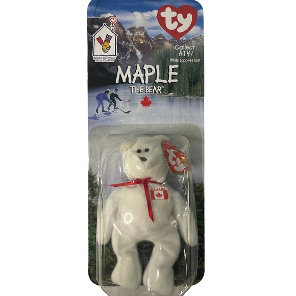 Ty Beanie Babies, Set of 2 Ronald McDonald Ty Bears, Millennium & Maple - Picture 3 of 8